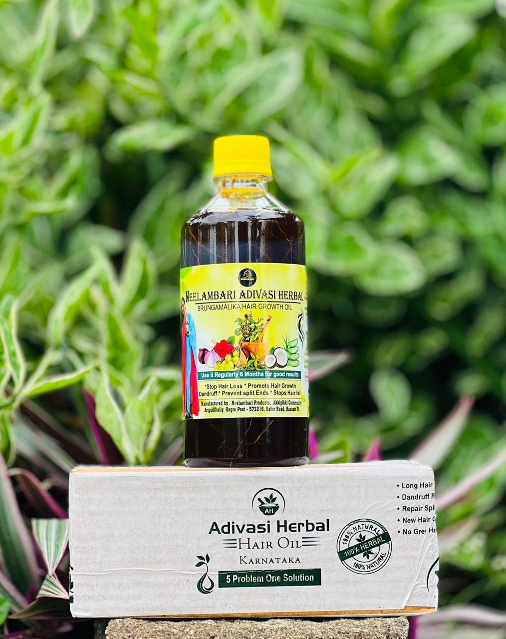 ADIVASI HAKKI PIKKI NEELAMBARI HERBAL HAIR OIL