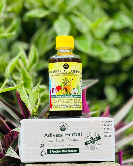 ADIVASI HAKKI PIKKI NEELAMBARI HERBAL HAIR OIL